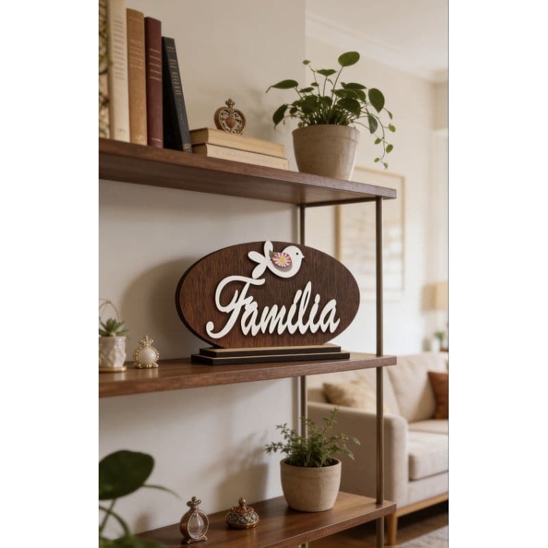 Placa Decorativa Família em Madeira – O Toque de Amor que seu Lar Merece ❤️