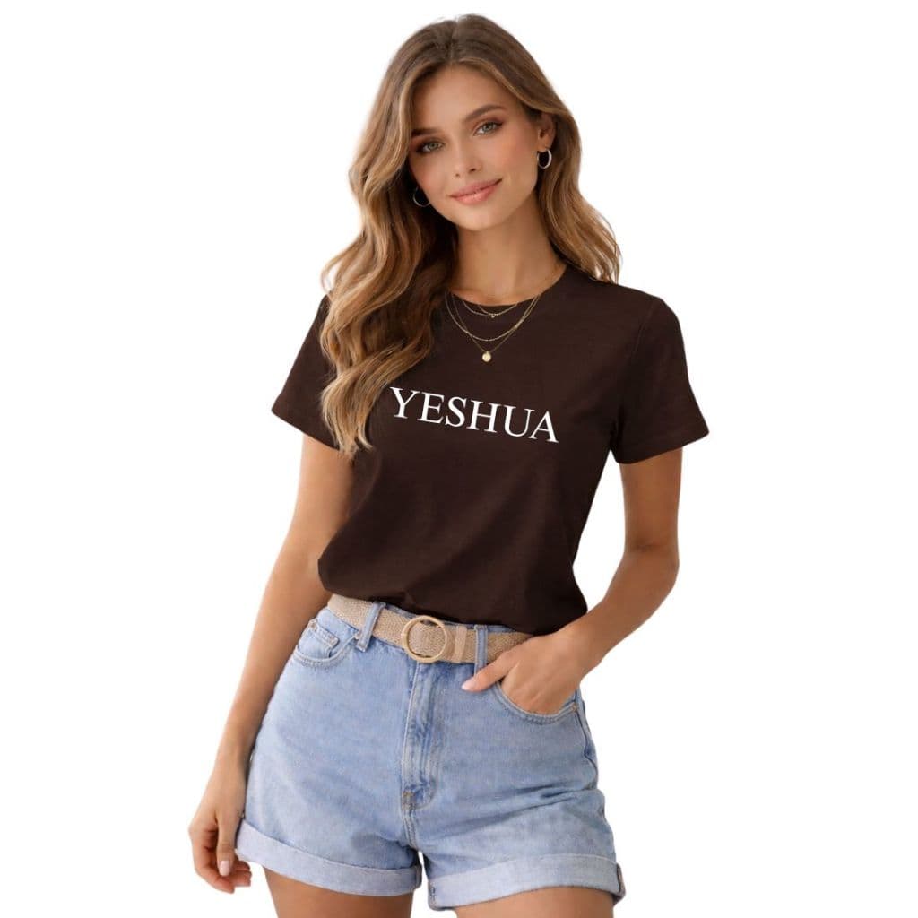 Camisa Camiseta Feminina e Masculina Cristã Evangélica Yeshua Camisa Algodão 30.1 Premium