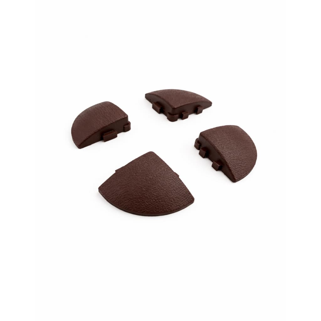 Kit 4 peças Acabamento de Canto Deck Plástico Rampa Jardim Quintal