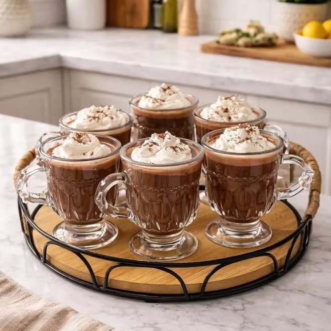 Kit 6 Xícaras De Vidro bebidas - Café - Capuccino inverno cafeteria