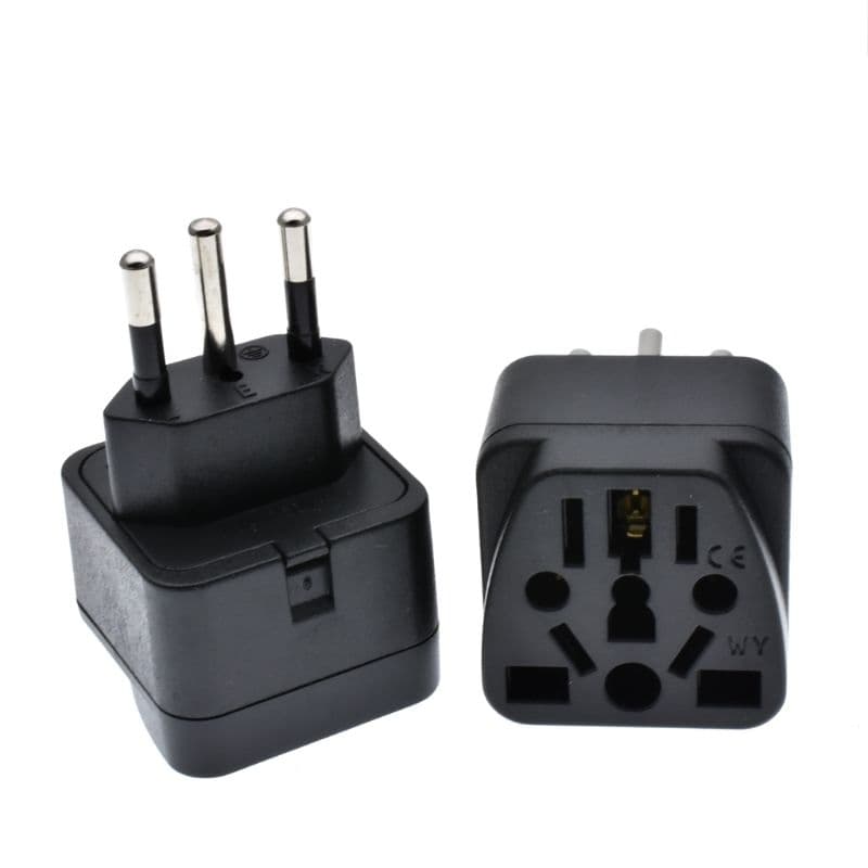 Adaptador Universal de Tomada Brasil, 3 pinos, UE, Euro, AU, EUA, Reino Unido para Brasil, tomada de carregador