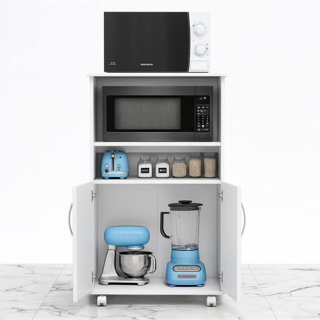 Oferta Limitada – Balcão Multiuso com Compartimentos para Micro-ondas e Forno