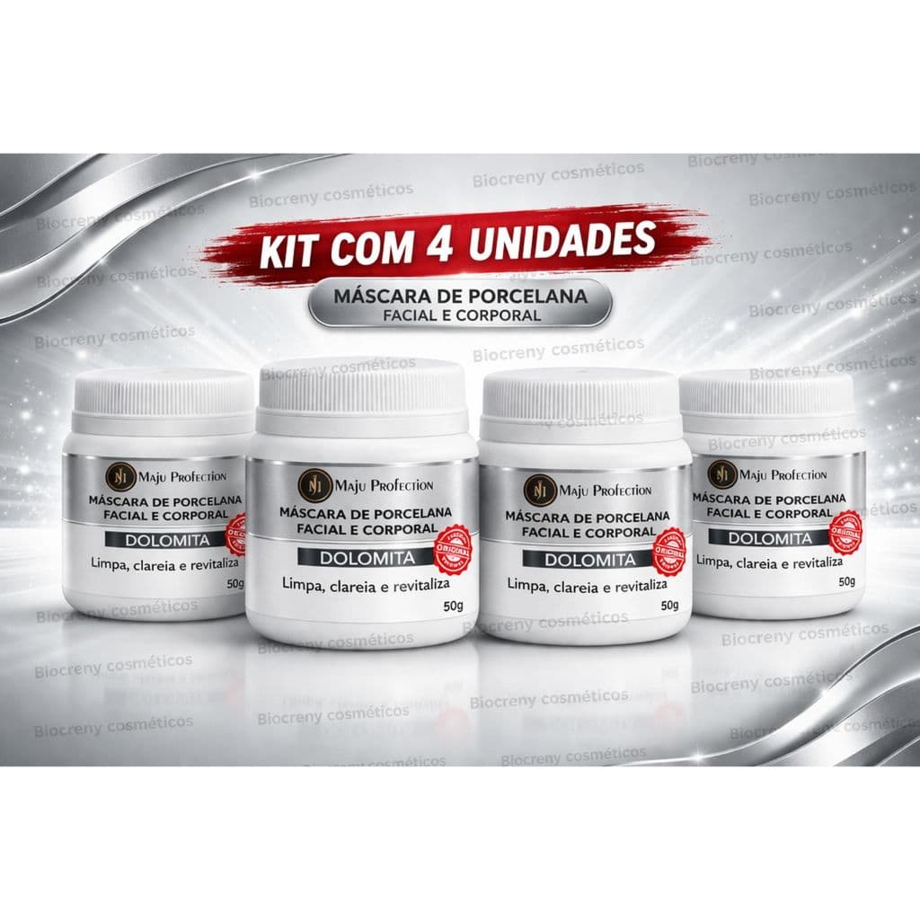 Kit com 4 Pomada Dolomita Tira Manchas Clareadora de Mancha e Melasma Para Espinha Acne Cravos Rugas