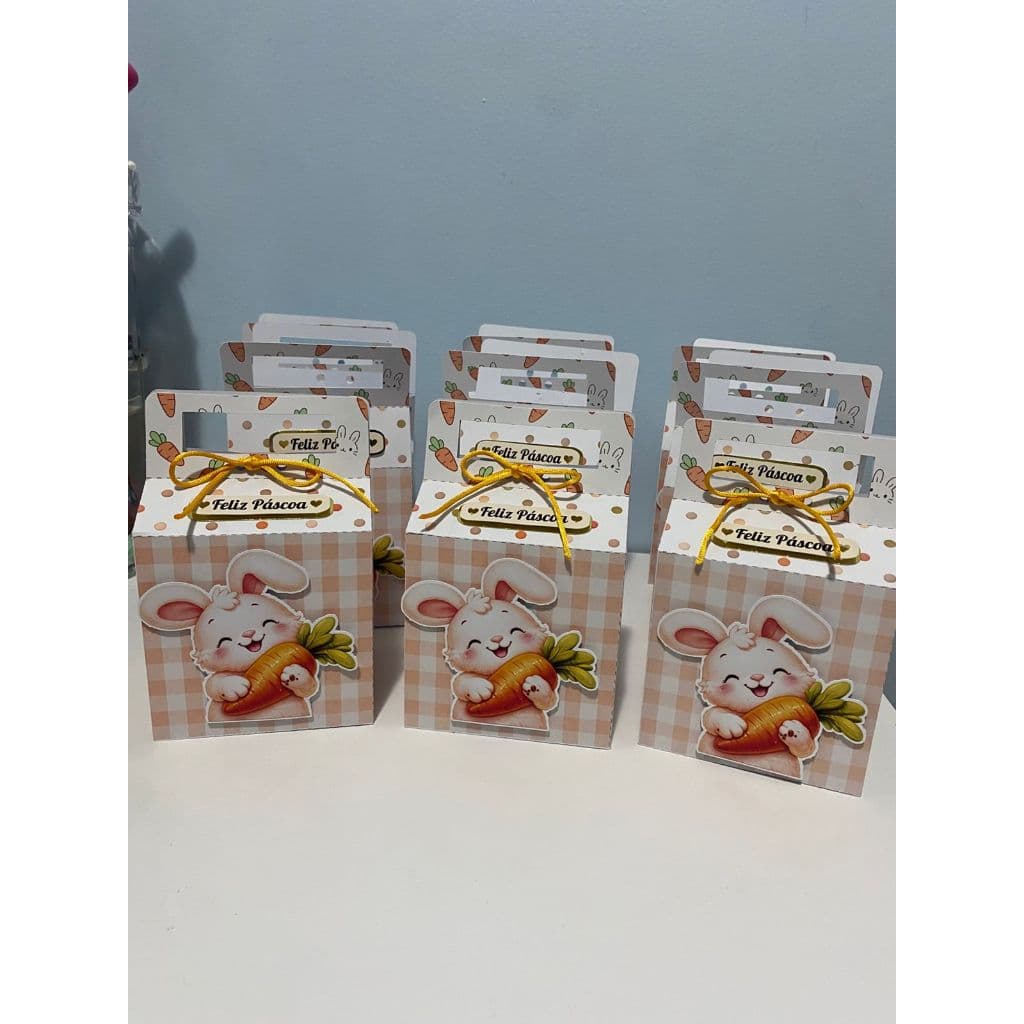Cesta de Páscoa Decorada Coelhinho – Caixa para Doces e Chocolates