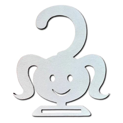 Kit 7 Mini Cabides Porta Laços Boneca MDF Organizador Infantil Decoração Quarto Menina