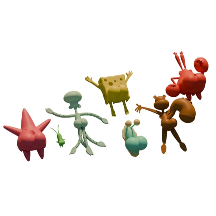 Ímã de Geladeira Bob Sponja Divertido suporte porta caneta lapis e cartão Patrick Gary Lula molusco