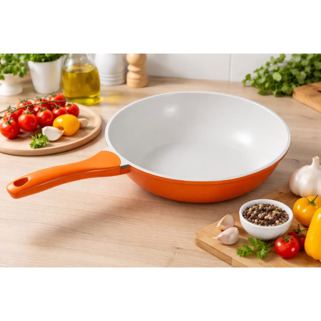 Panela Grill 28 Cm Quadrada/ Panela Redonda 30 Cm Antiaderente Eco Lumi Cerâmica