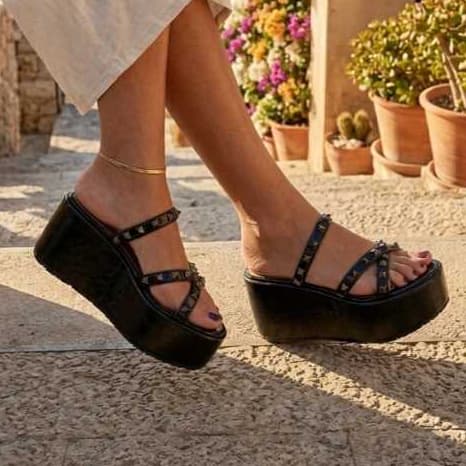 Sandália Flatform do 41 ao 43. Sob Encomenda.