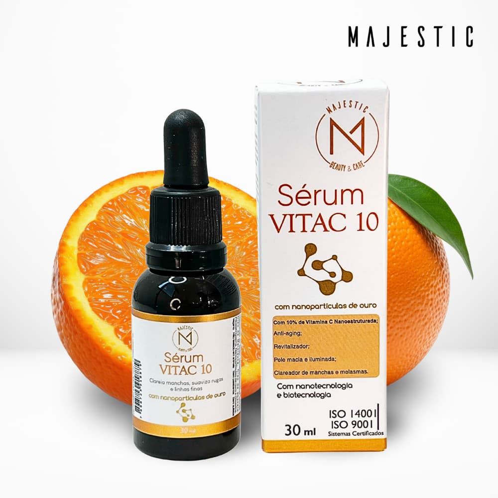 Sérum Vita C - Vitamina C, Ácido Ferúlico, Anti Idade, Clareador de manchas e Melasma, Ilumina 30ml