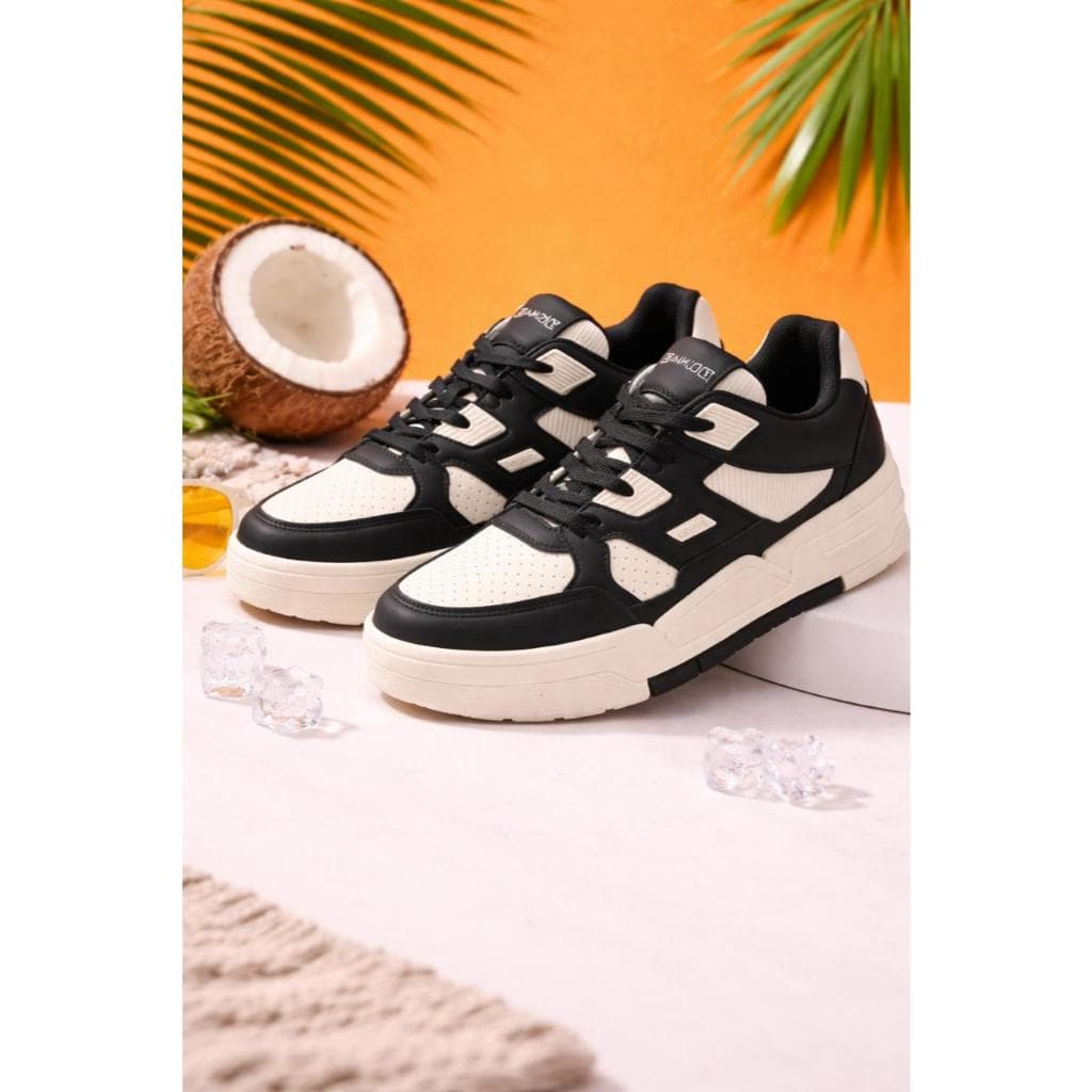 Tenis Feminino Casual Ramarim,  preto branco flatform confortável Moda Urbana