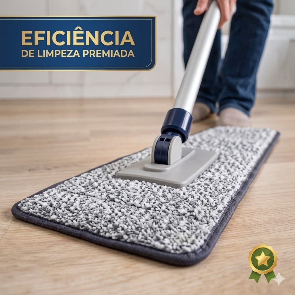 Kit 2 Refil Mop Flat Microfibra Lavável Reposição Esfregão Limpeza Piso Seco e Úmido