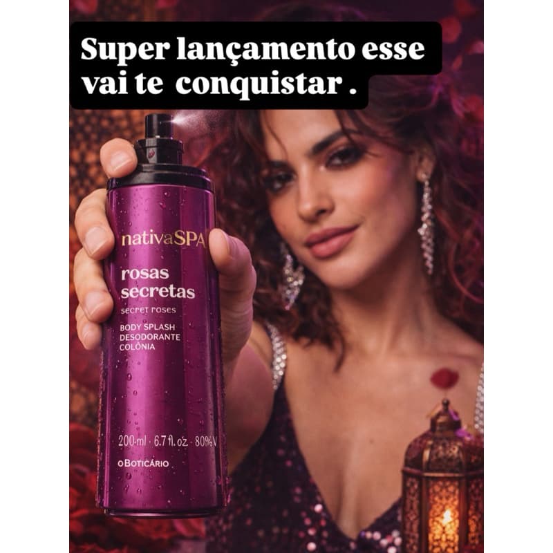 Body Splash Rosas Secretas 200 Ml Nativa Spa.