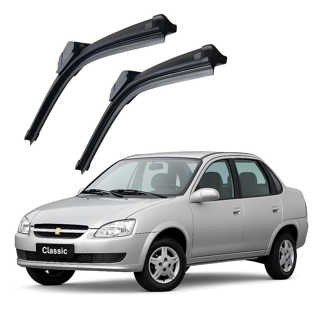 Par Palheta Limpador Para-brisa Corsa Classic 95 a 2016 18” Dianteira Alta Durabilidade