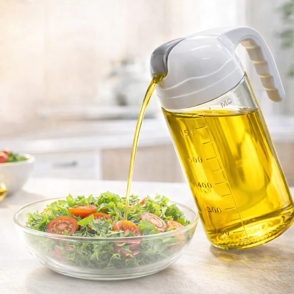 Dispenser Azeite Óleo 630ml Vidro Bico Dosador Tampa Vedação Cozinha Gourmet
