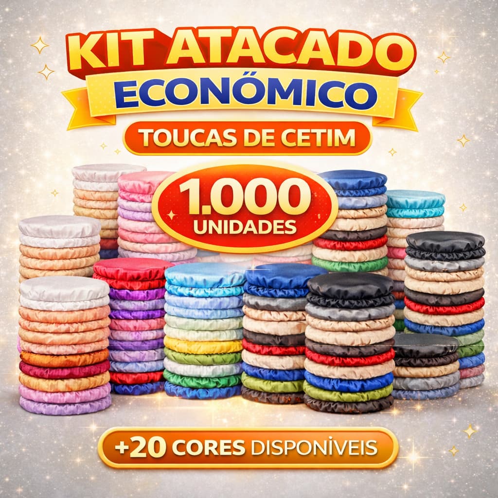 Touca de Cetim Kit 1000 Unidades Atacado
