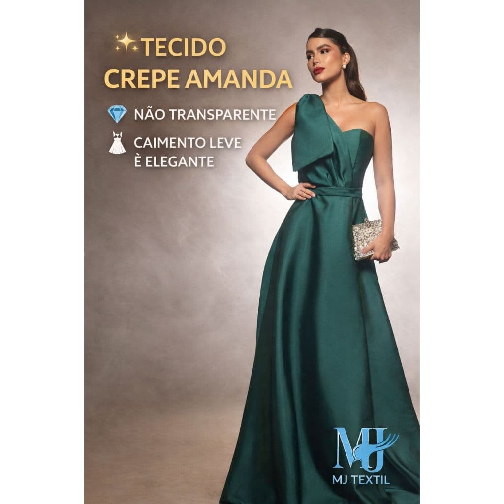 Tecido Crepe Amanda 1 Metro x 1,50 Largura - Leve Fluido Para Vestido Moda Feminina