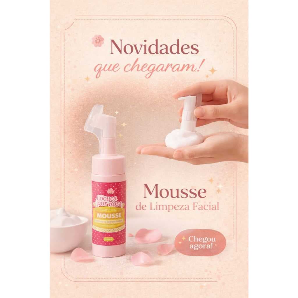 Kit Mousse de Limpeza Facial + Touca de Cetim para dormir anti-frizz