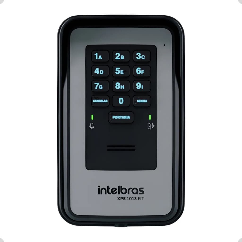 Porteiro Intelbras XPE 1013 Fit Para PABX 13 Teclas Senha Viva Voz Abertura Portão