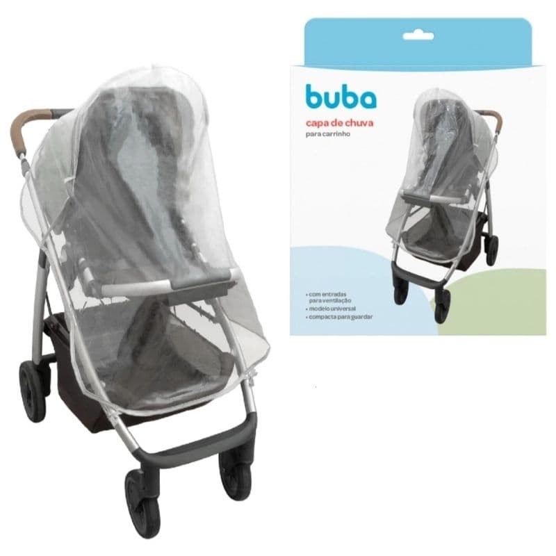 Capa de chuva para carrinho de bebê - Buba