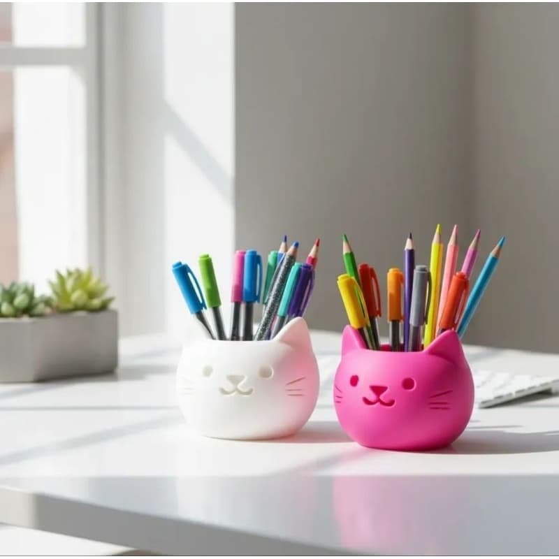 Porta-Objetos Gatinho Minimalista – Decoração Charmosa e Funcional