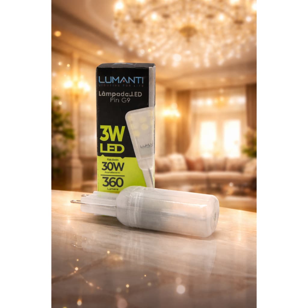 lampada espiga 3w luminaria led 2400k luz amarela aconchegante
