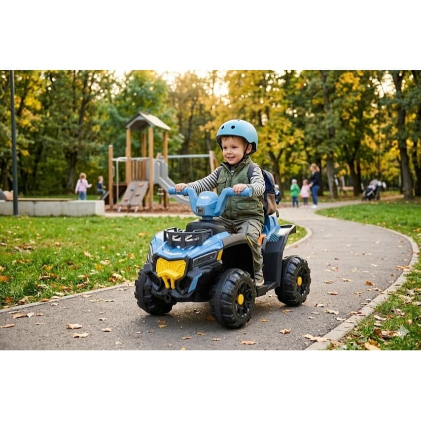 Quadriciclo Eletrico Infantil Veiculo Motorizado Plastico 6 Volts Azul