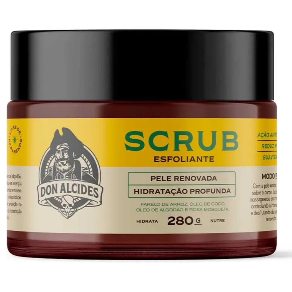 Scrub Esfoliante Don Alcides 280g Masculino Citrus Limpeza Completa