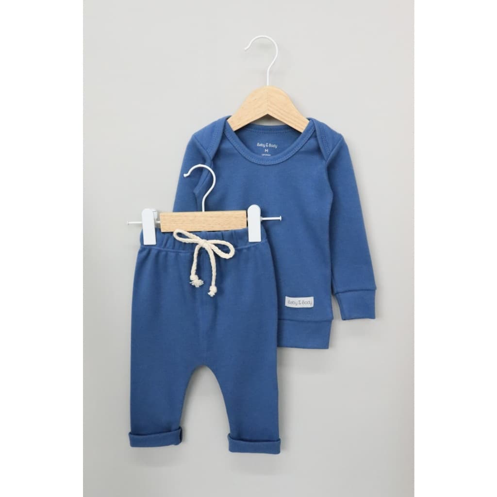 Conjunto de Inverno para Bebê Menino com Blusa e Calça 100% Algodão Veste Fácil Confortável