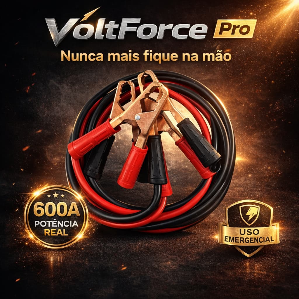 Cabo Bateria Automotiva 600A Profissional VoltForce