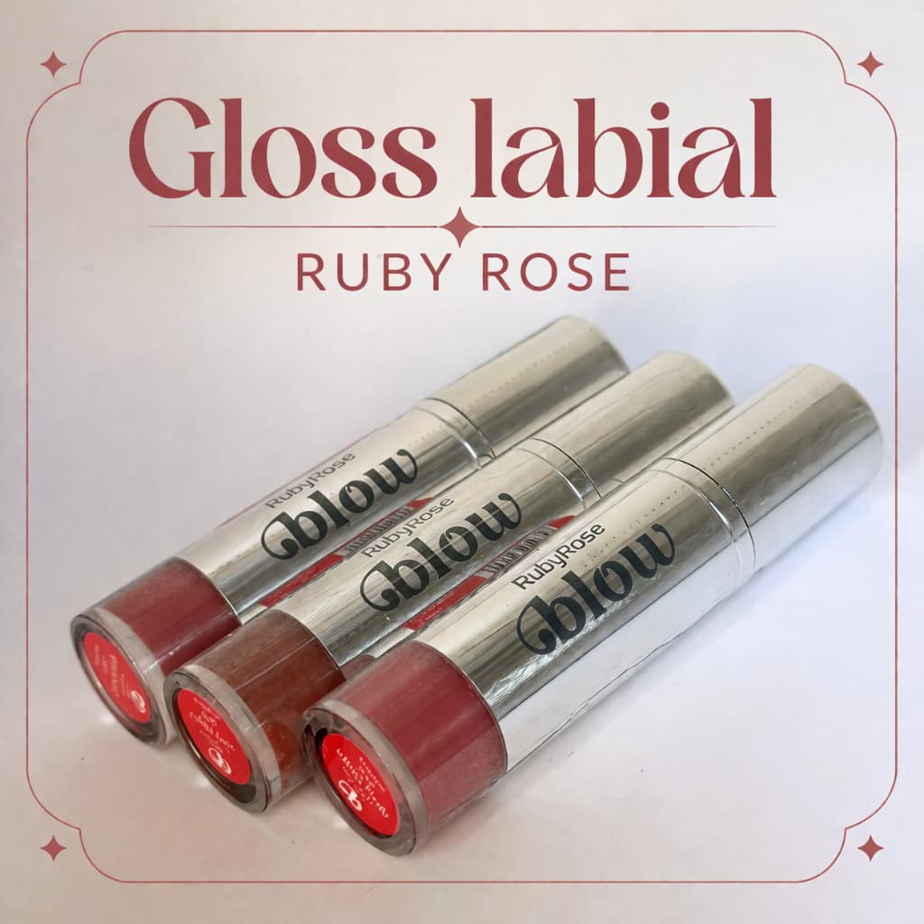 Gloss Labial Ruby Rose The Glossier One Glow – Brilho Labial Hidratante-Blow