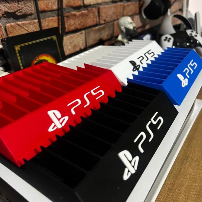 Suporte Porta Jogos PS5 | Organizador PlayStation 5 | Base 3D Gamer Premium