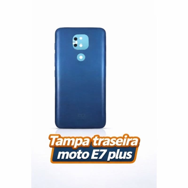 Tampa Traseira Moto E7 Plus Azul +  Botões
