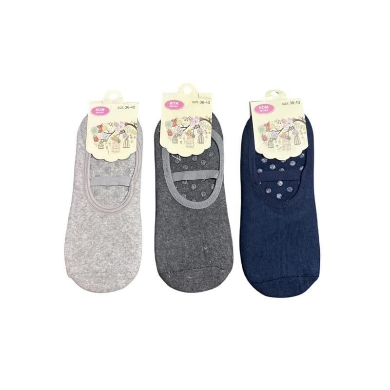 Meias Sapatilhas Antiderrapantes Para Yoga e Pilates Kit com 3 Pares