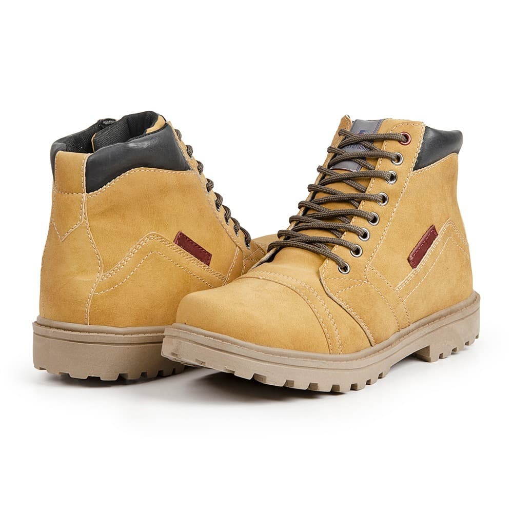 Botinha Resistente Masculino Confortavel Elegante Estilosa Casual Moda Inverno Tratorada Emborrachada Reforcada Trilha
