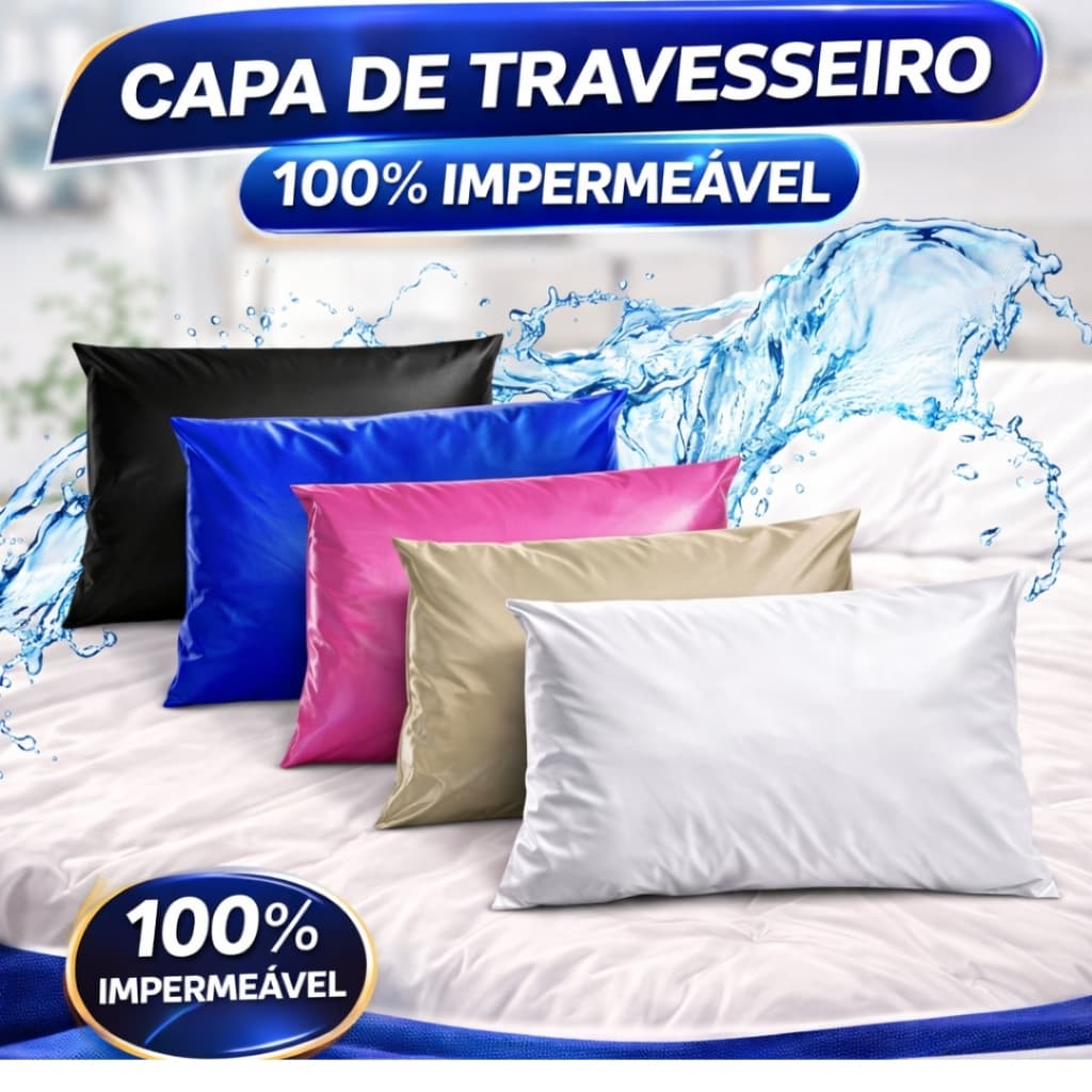 Fronha Impermeável Napa Bagum 100% Antiácaro Antimofo Protege Contra Suor e Líquidos