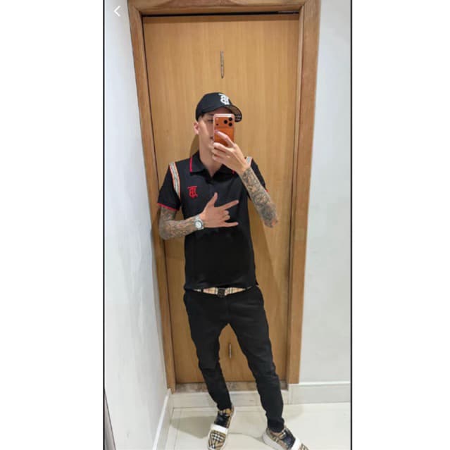 Calça Jeans Preta Masculina Moda Digital Influencer