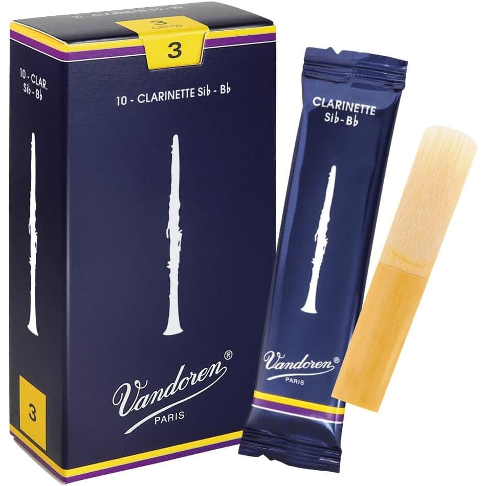 Palheta Vandoren Tradicional Nº 3 Para Clarinete Sib 10 Unidades