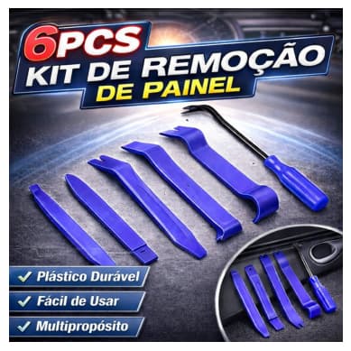 Kit 6 Pçs Ferramenta Automotiva/Carro. Remoção Saca Grampo/Presilha Desmontar Painel, Forro