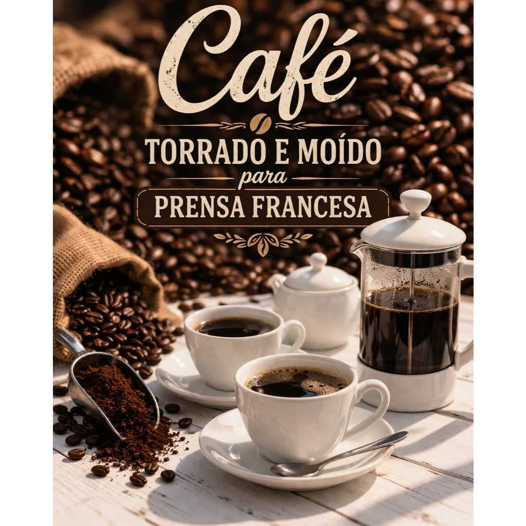 CAFÉ TORRADO E MOIDO PARA PRENSA FRANCESA TORRA MEDIA