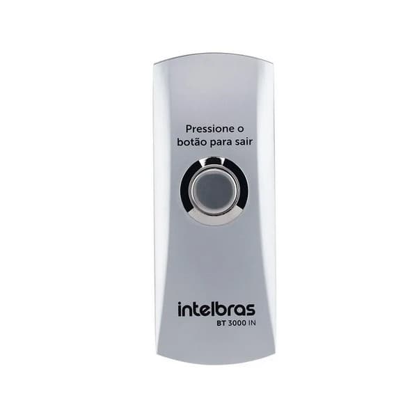 Botão Acionador Inox Para Abertura de Portas Botoeira BT 3000 IN Intelbras