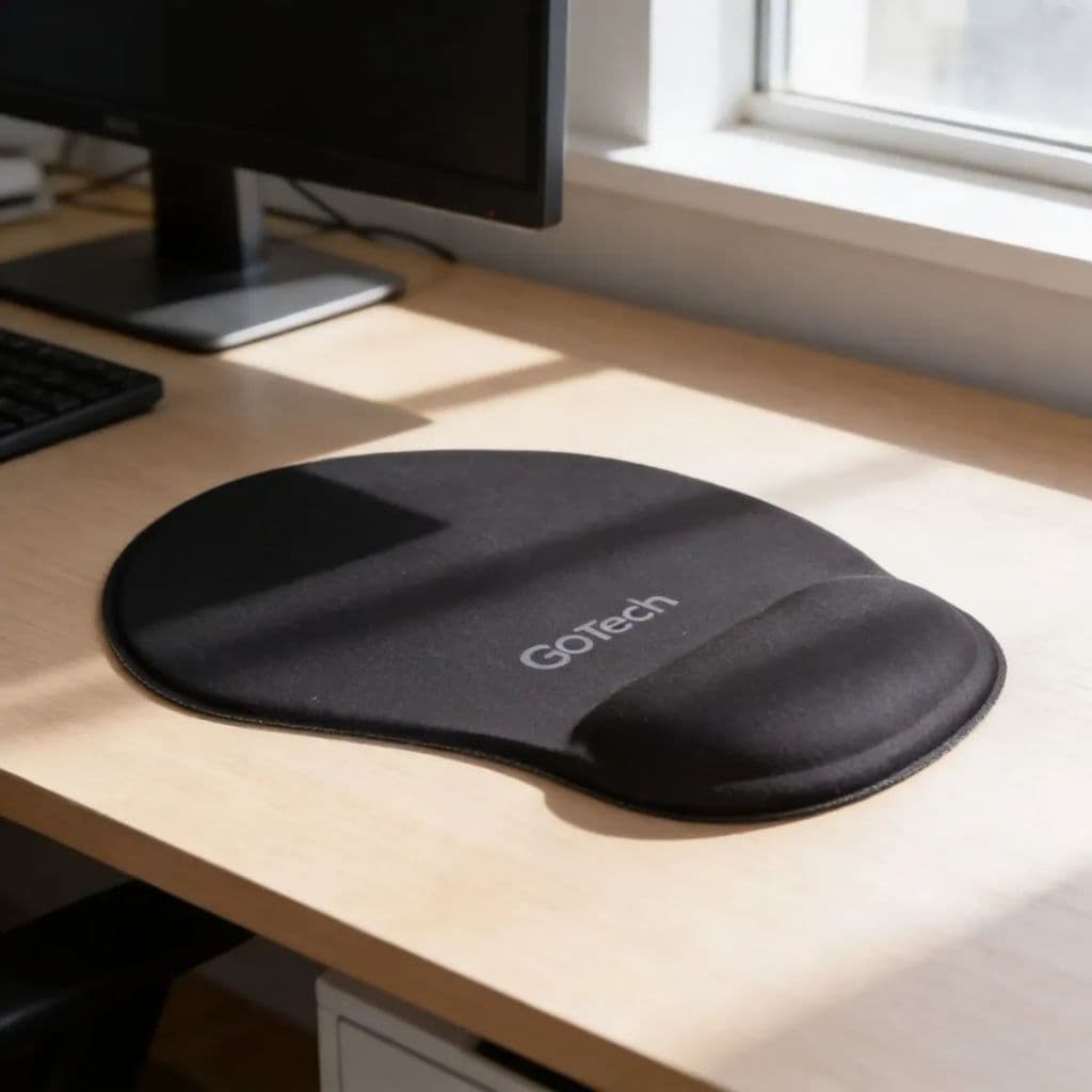 Mouse Pad Em Gel Apoio De Punho Ergonômico Go Tech