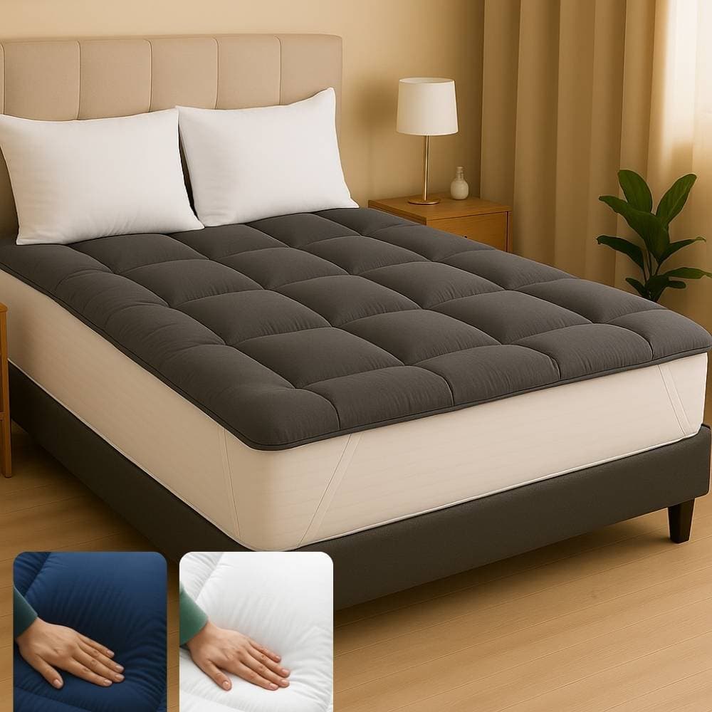Pillow Top Protetor Colchão 400 Fios Dupla Face Solteiro Casal Queen King Toque Macio Enxoval Cama