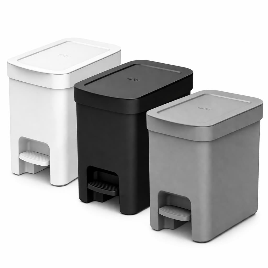 Lixeira Pedal Compacta Trum 6 Litros Tampa Fechada Sistema Vedacao Resistente Uso Geral