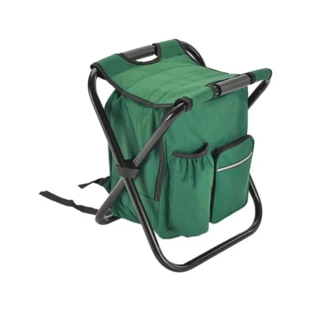 Mochila Térmica com Banco Dobrável Portátil | Mochila Semi Térmica para Camping, Pesca, Praia e Piquenique