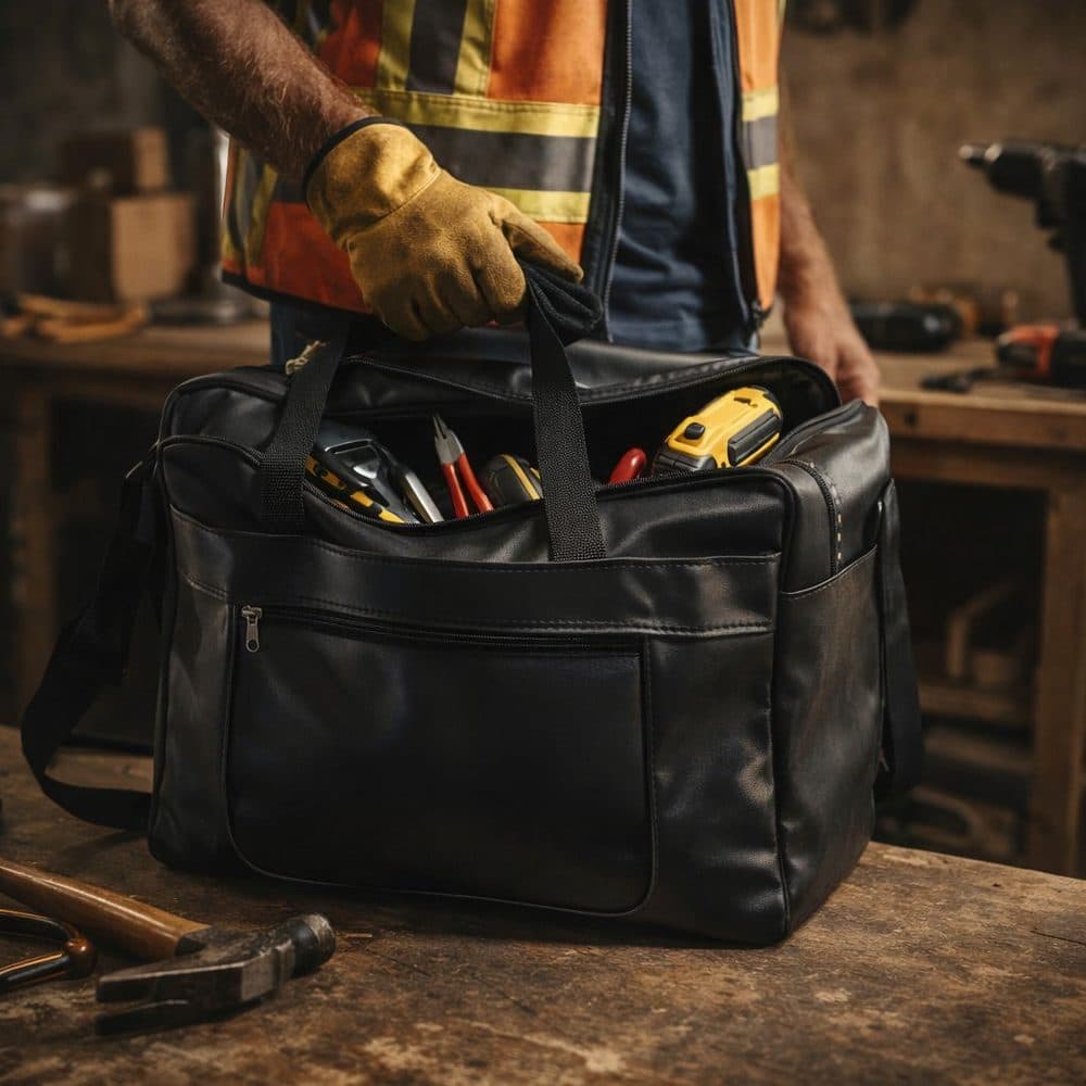 Bolsa Ferramentas Masculina Grande Multiuso Alça Transversal Zíper Trabalho Presente Dia dos Pais