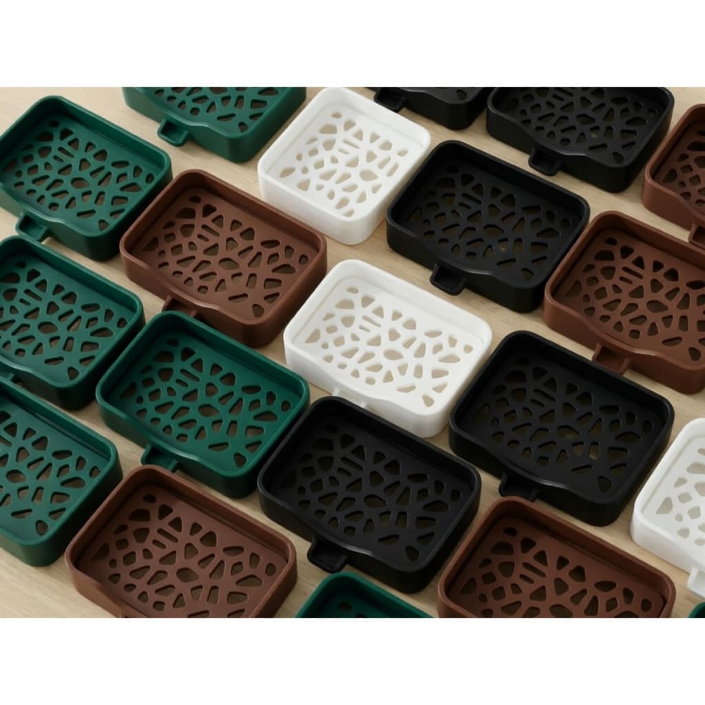 Saboneteira Premium Voronoi com Drenagem Rápida – Antiderrapante e Elegante
