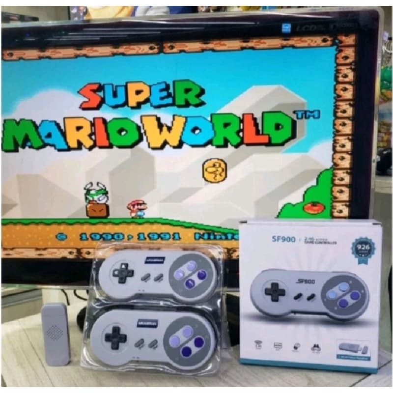 Game Stick Retrô SF900 5.000 Jogos de SNES + 2 Controles Sem Fio - Envio Imediato