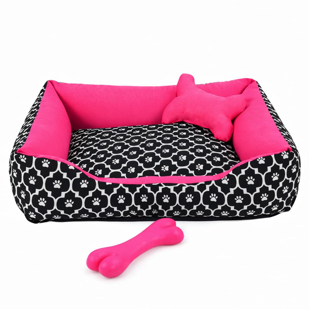 Cama Pet Mais Mordedor Cama com Silicone com Fundo Impermeavel Mais Ossinho Pet