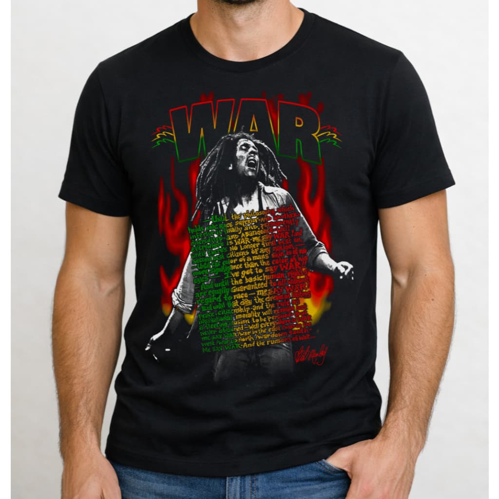 Camiseta Reggae Bob Camisa Marley Leao 100% Algodão