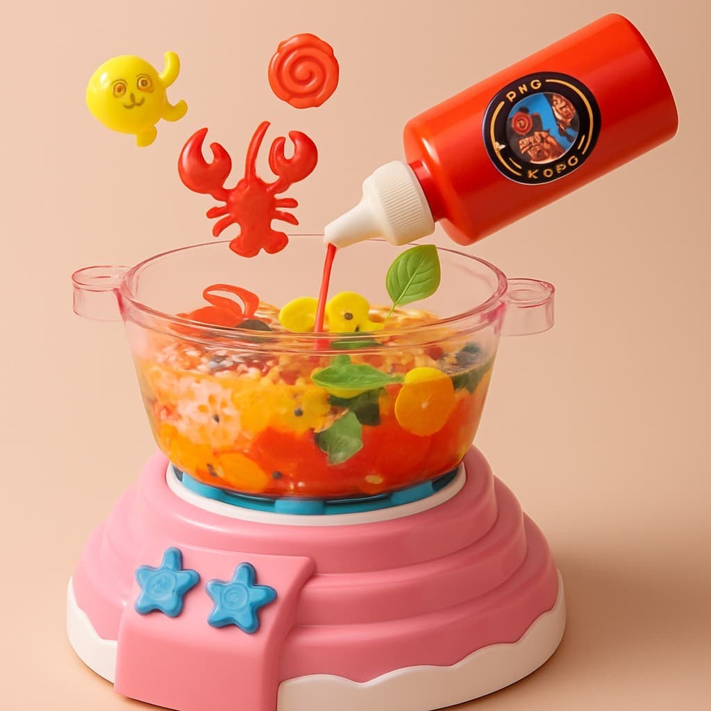 Brinquedo Hot Pot Infantil Criar Alimentos Moldes Gel Mágico Panela Culinária Kids Educativo Raciocínio Lógico